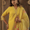 Dhiyona IE Women Floral Embroidered Kurta with Trousers & Dupatta