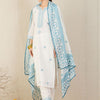 Dhiyona IE Floral Embroidered Straight Pure Cotton Kurta With Trousers & Dupatta