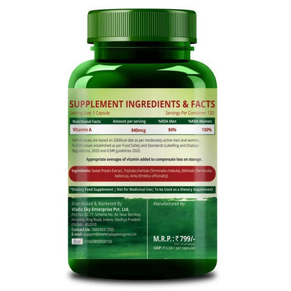Himalayan Organics Plant Based Vitamin A Capsules - Indyancart
