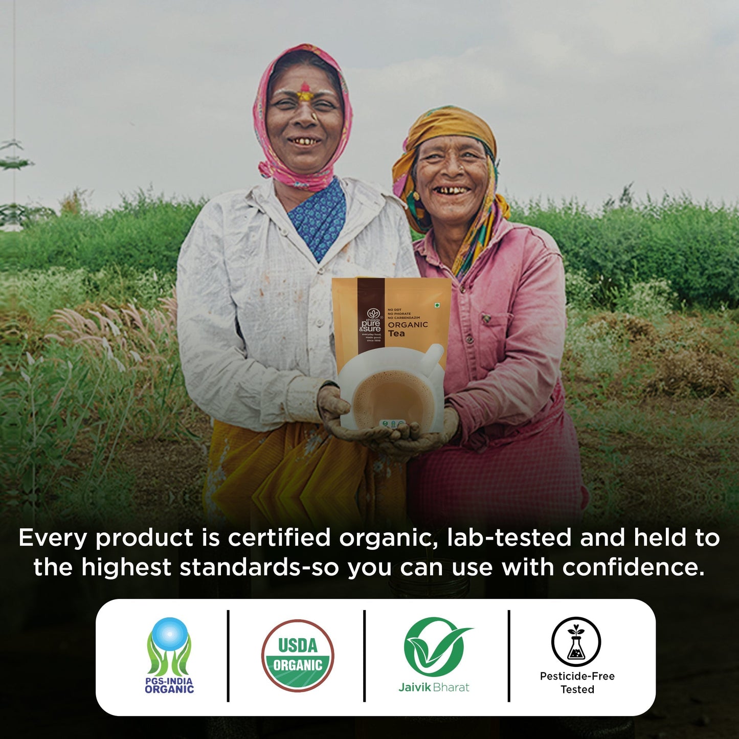 Pure & Sure Organic Tea Powder