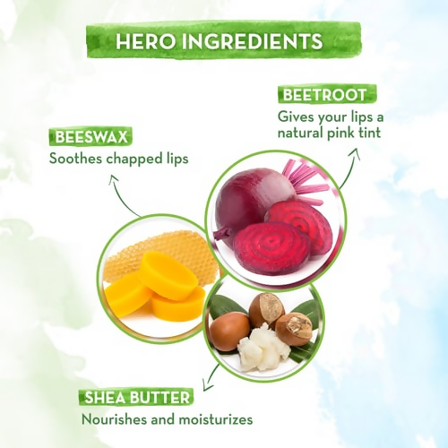 Mamaearth Beetroot Tinted 100% Natural Lip Balm-Natural Pink - Indyancart