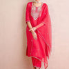 Dhiyona IE Women Embroidered Regular Sequinned Kurta with Trousers & With Dupatta