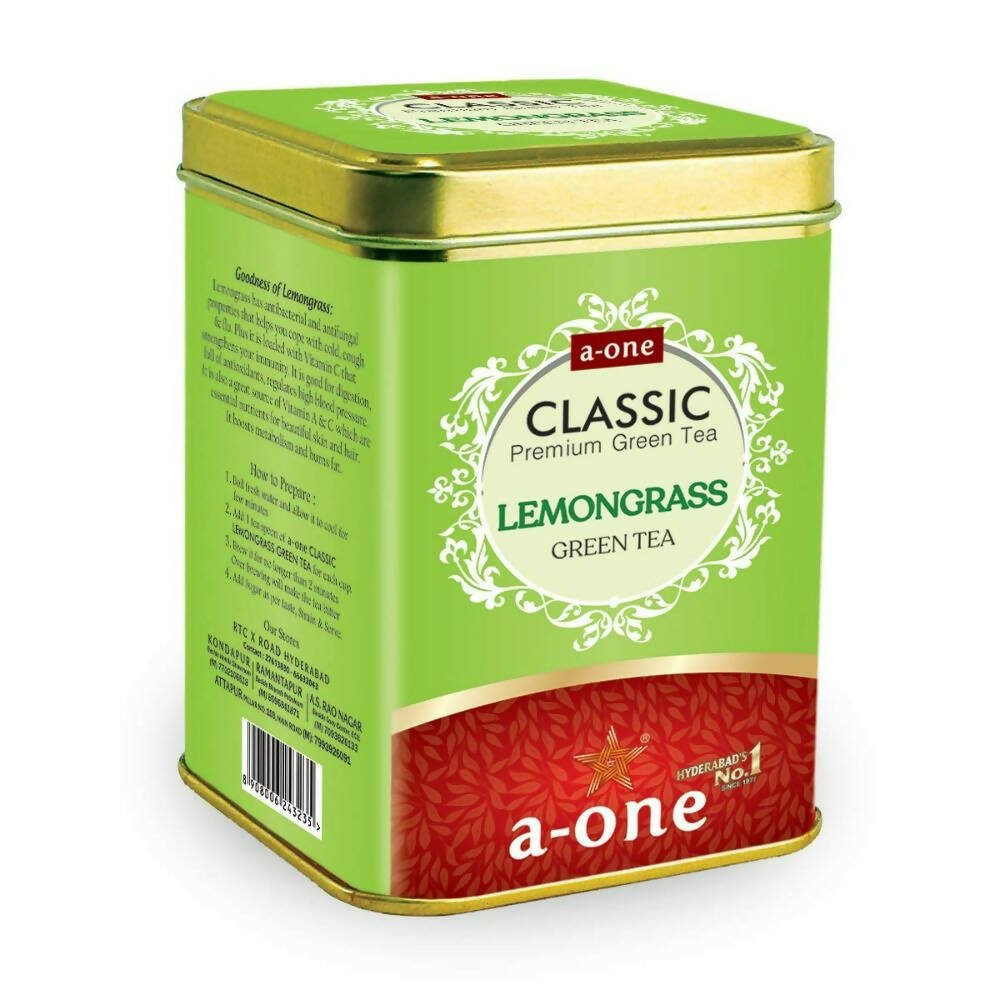 A-One Classic Premium Lemongrass Green Tea - Indyancart