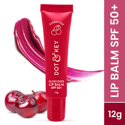 DOT & KEY GLOSS BOSS LIP BALM VITAMIN C + E SPF 50 CARAMEL KISS - 12G - Cherry Pop