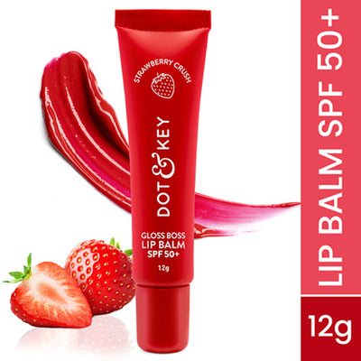DOT & KEY GLOSS BOSS LIP BALM VITAMIN C + E SPF 50 CARAMEL KISS - 12G - Strawberry Crush