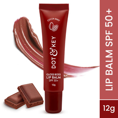 DOT & KEY GLOSS BOSS LIP BALM VITAMIN C + E SPF 50 CARAMEL KISS - 12G - Cocoa Mint