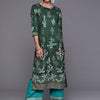 Indyancart IE Women Green Ethnic Motifs Printed Kurta with Palazzos