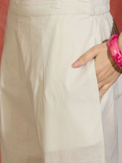 Women Floral Printed Regular Pure Cotton Kurta with Trousers