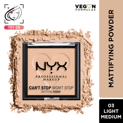 NYX Professional Makeup Can't Stop Won't Stop Mattifying Powder - Tan - Light Medium