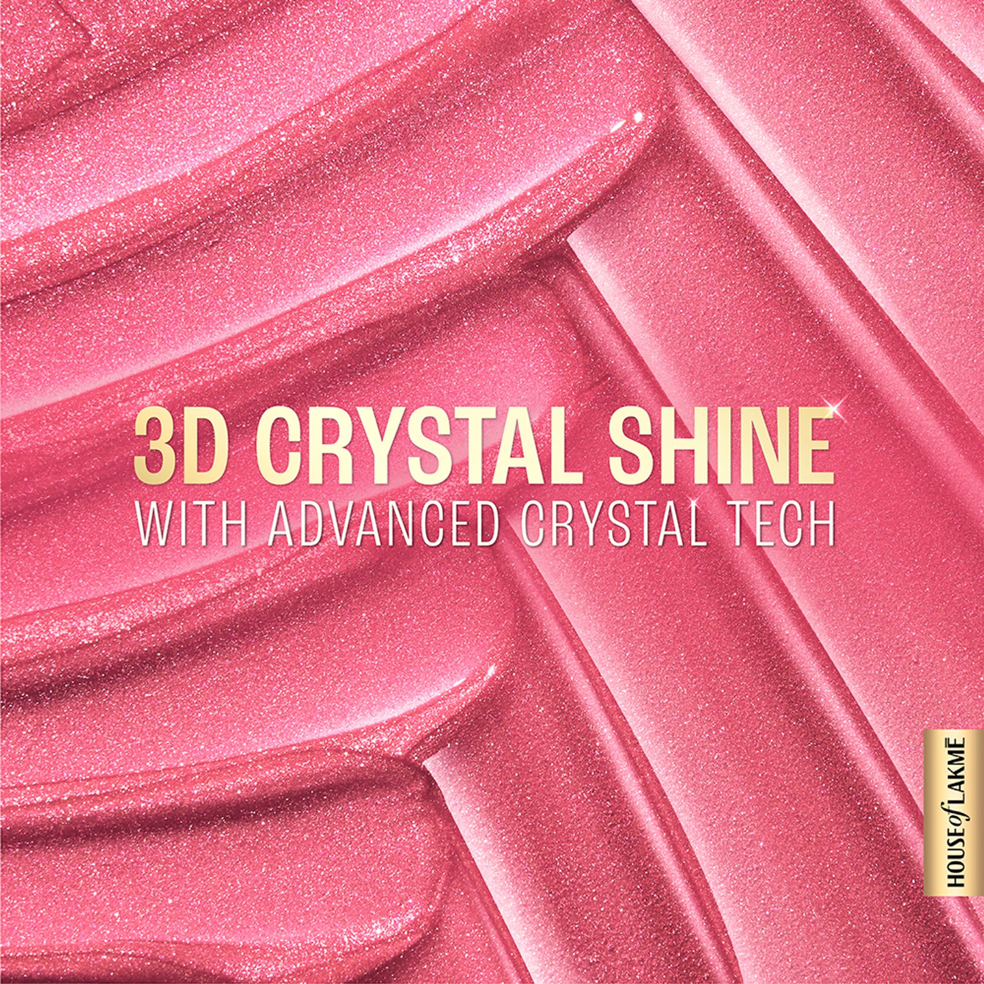 Lakme Glitterati Lip Glaze, High Shine Plumper Lip Gloss Oil with Collagen - Hot Pink Cosmo