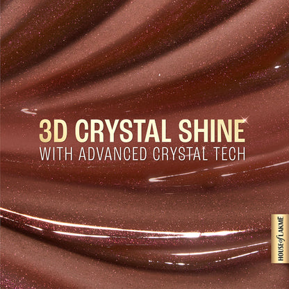 Lakme Glitterati Lip Glaze, High Shine Plumper Lip Gloss Oil with Collagen - Espresso Martini