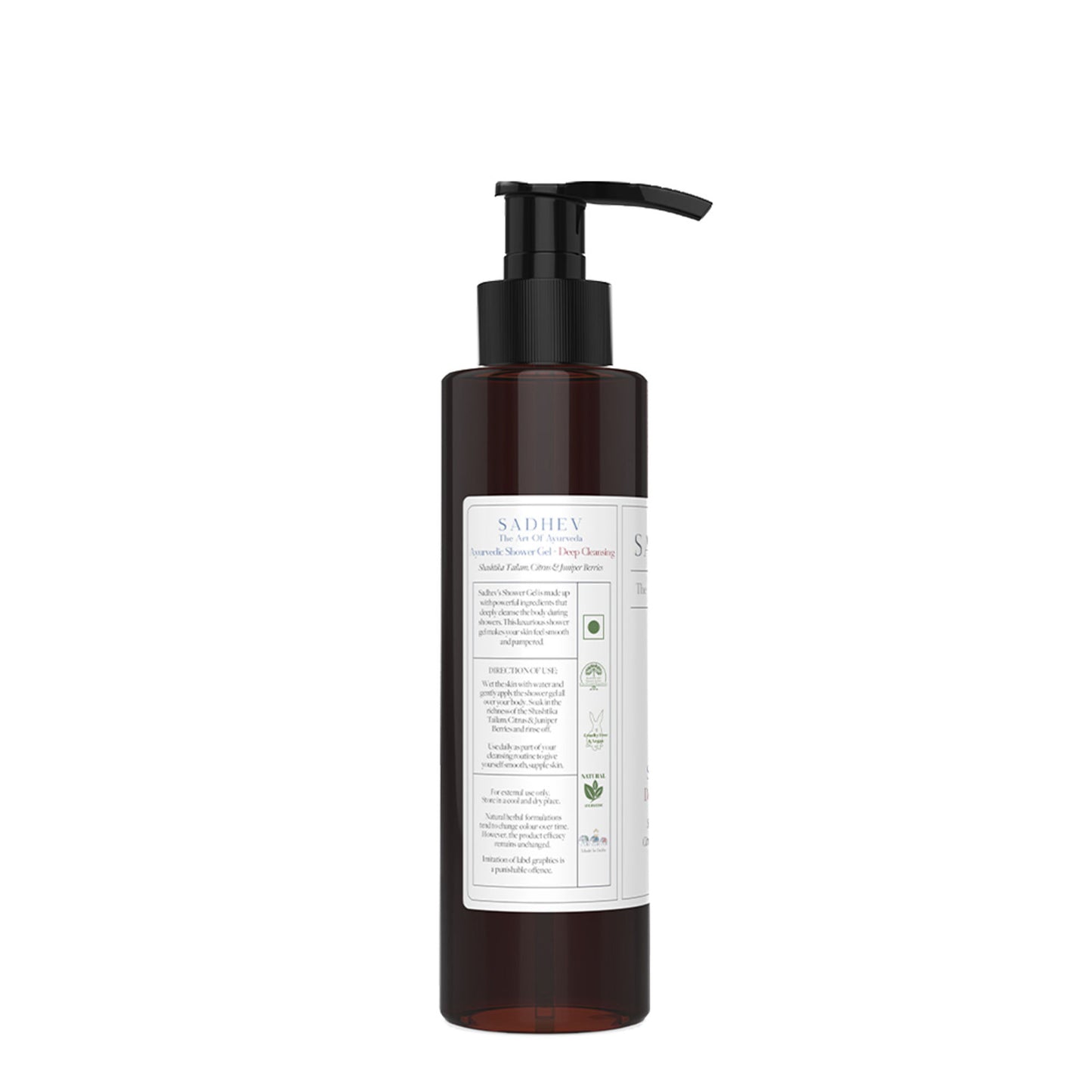 SADHEV Ayurvedic Shashtika Tailam, Citrus & Juniper Berries Deep Cleansing Shower Gel