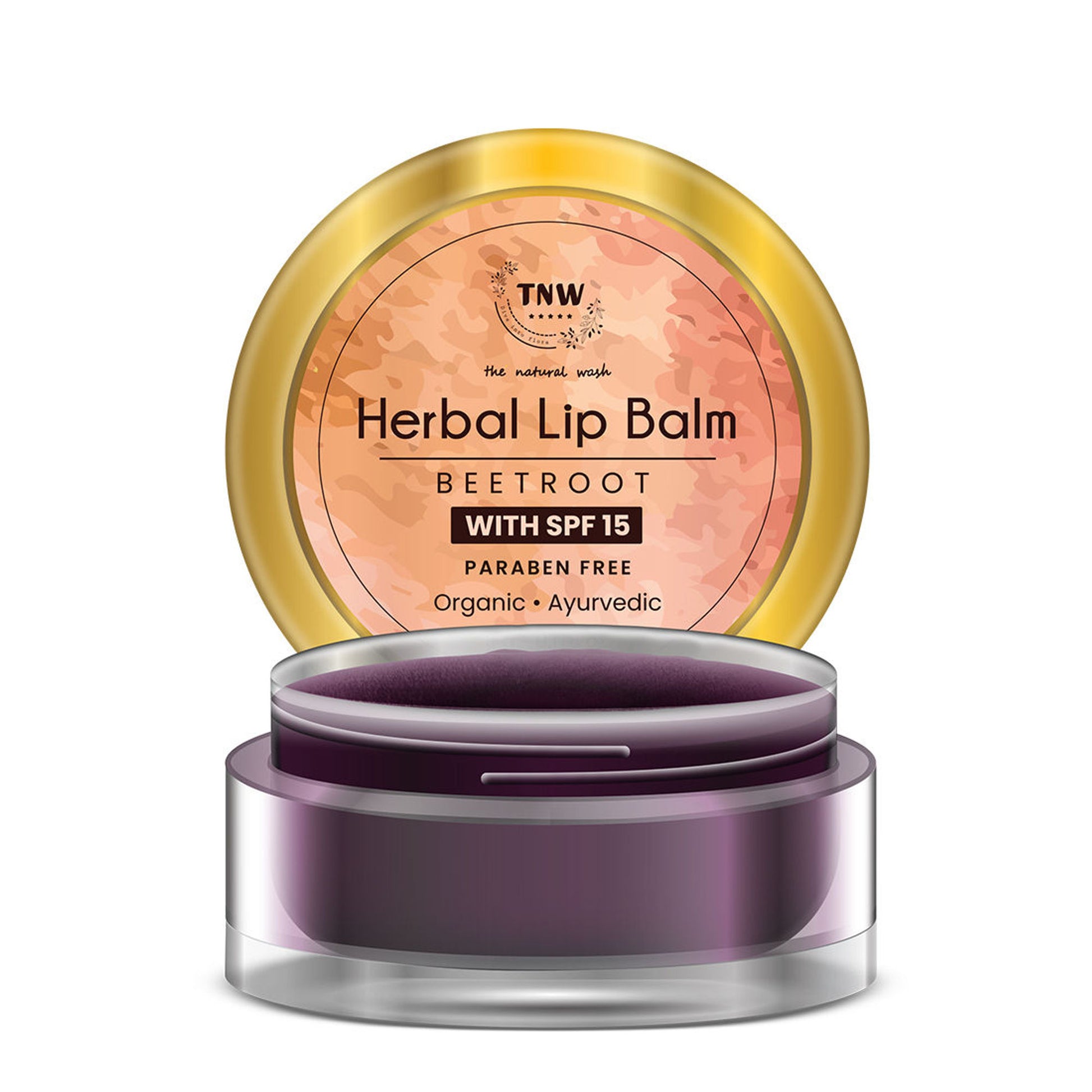 TNW The Natural Wash Herbal Beetroot Lip Balm With SPF 15 For Dry & Soft Lips - Non Sticky