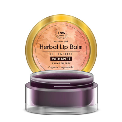 TNW The Natural Wash Herbal Beetroot Lip Balm With SPF 15 For Dry & Soft Lips - Non Sticky