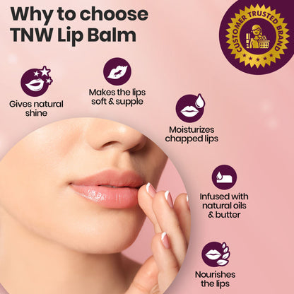TNW The Natural Wash Herbal Beetroot Lip Balm With SPF 15 For Dry & Soft Lips - Non Sticky