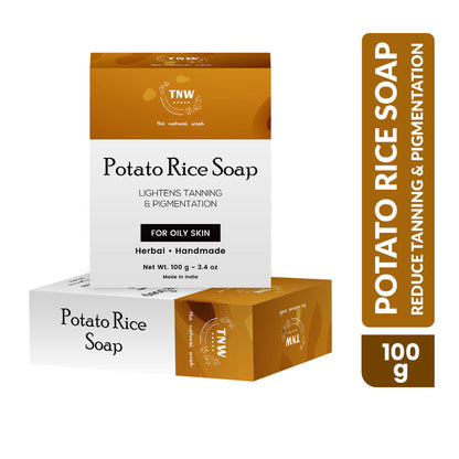 TNW The Natural Wash Handmade Potato Rice Bathing Soap For Oily SkinReduces Tanning & Pigmentation