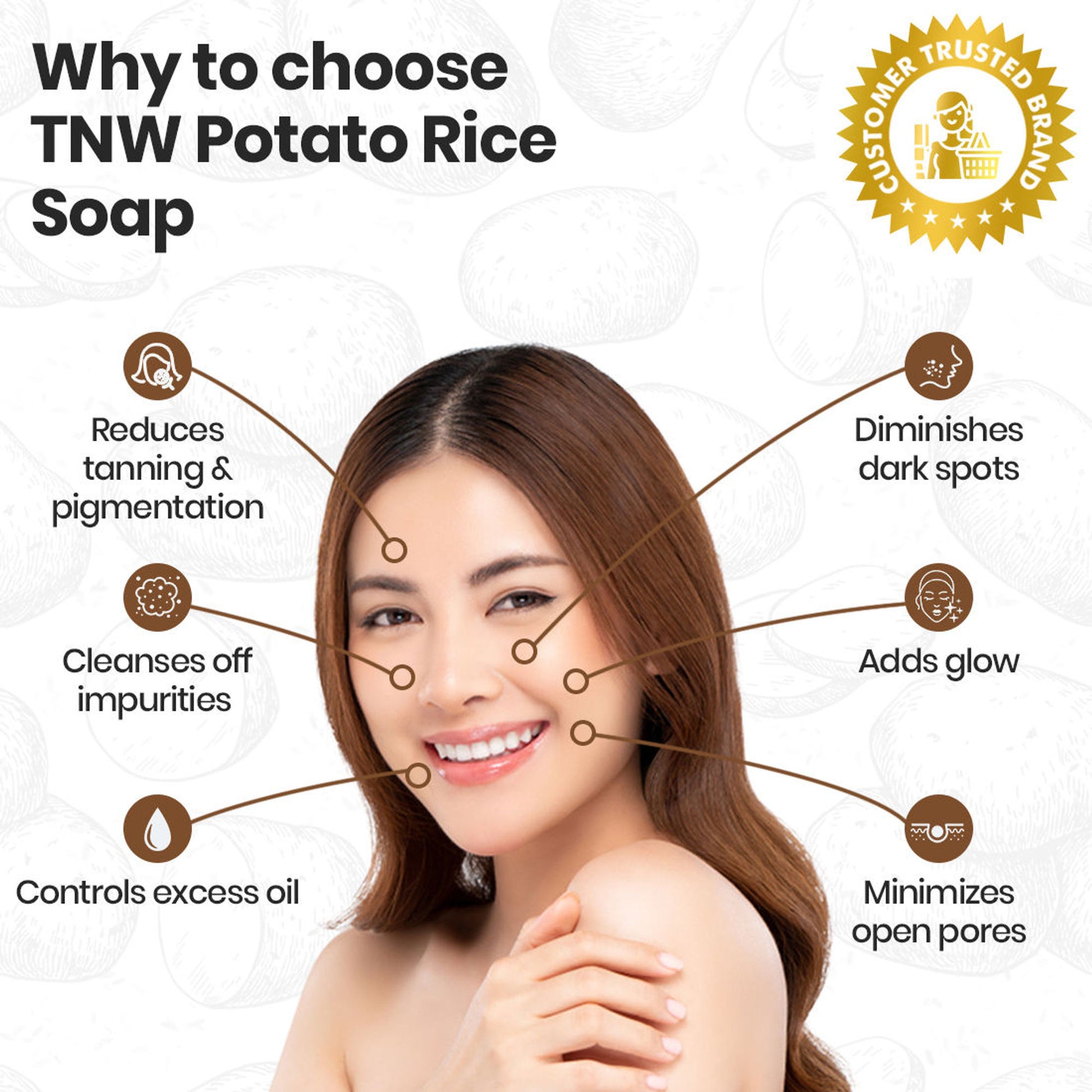 TNW The Natural Wash Handmade Potato Rice Bathing Soap For Oily SkinReduces Tanning & Pigmentation