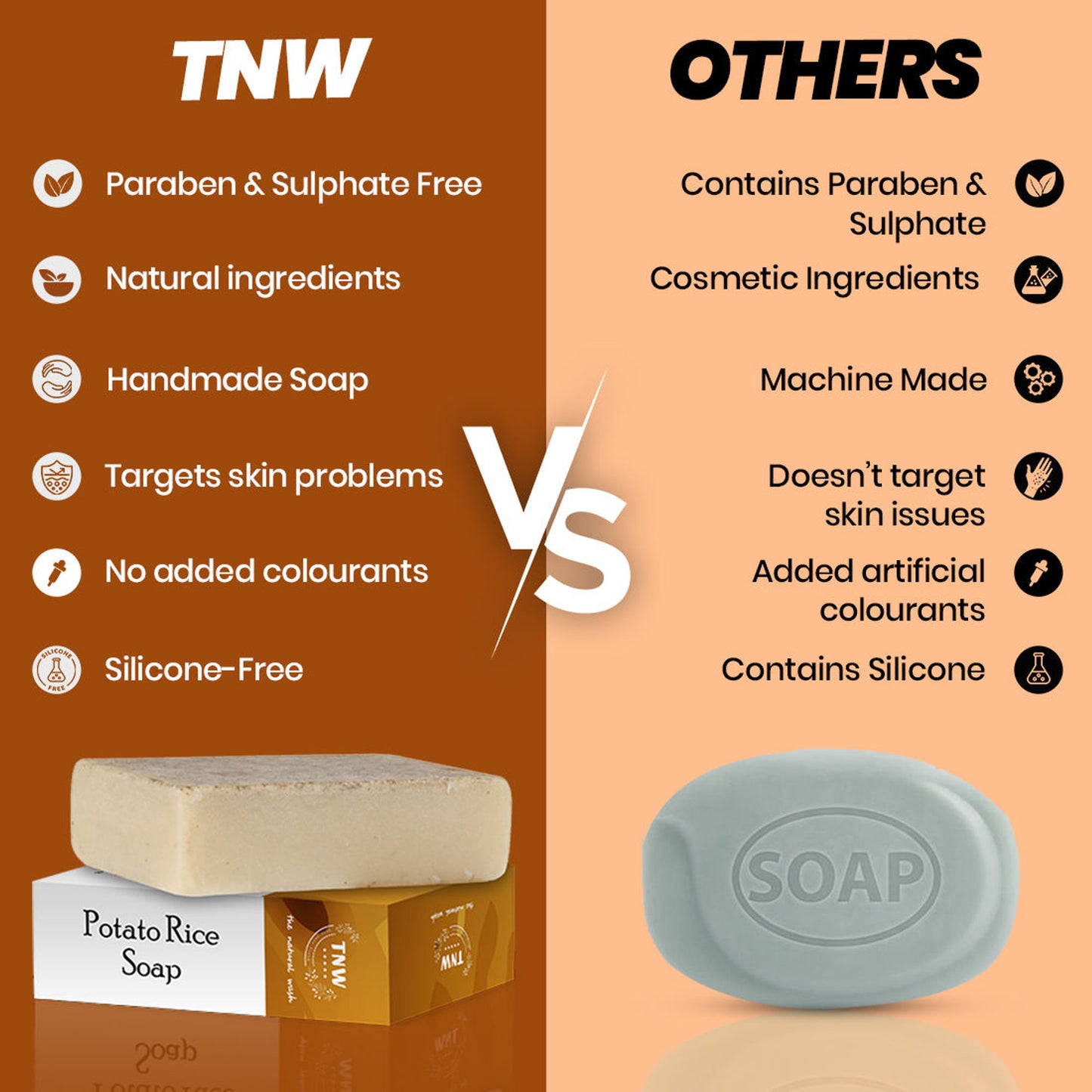 TNW The Natural Wash Handmade Potato Rice Bathing Soap For Oily SkinReduces Tanning & Pigmentation