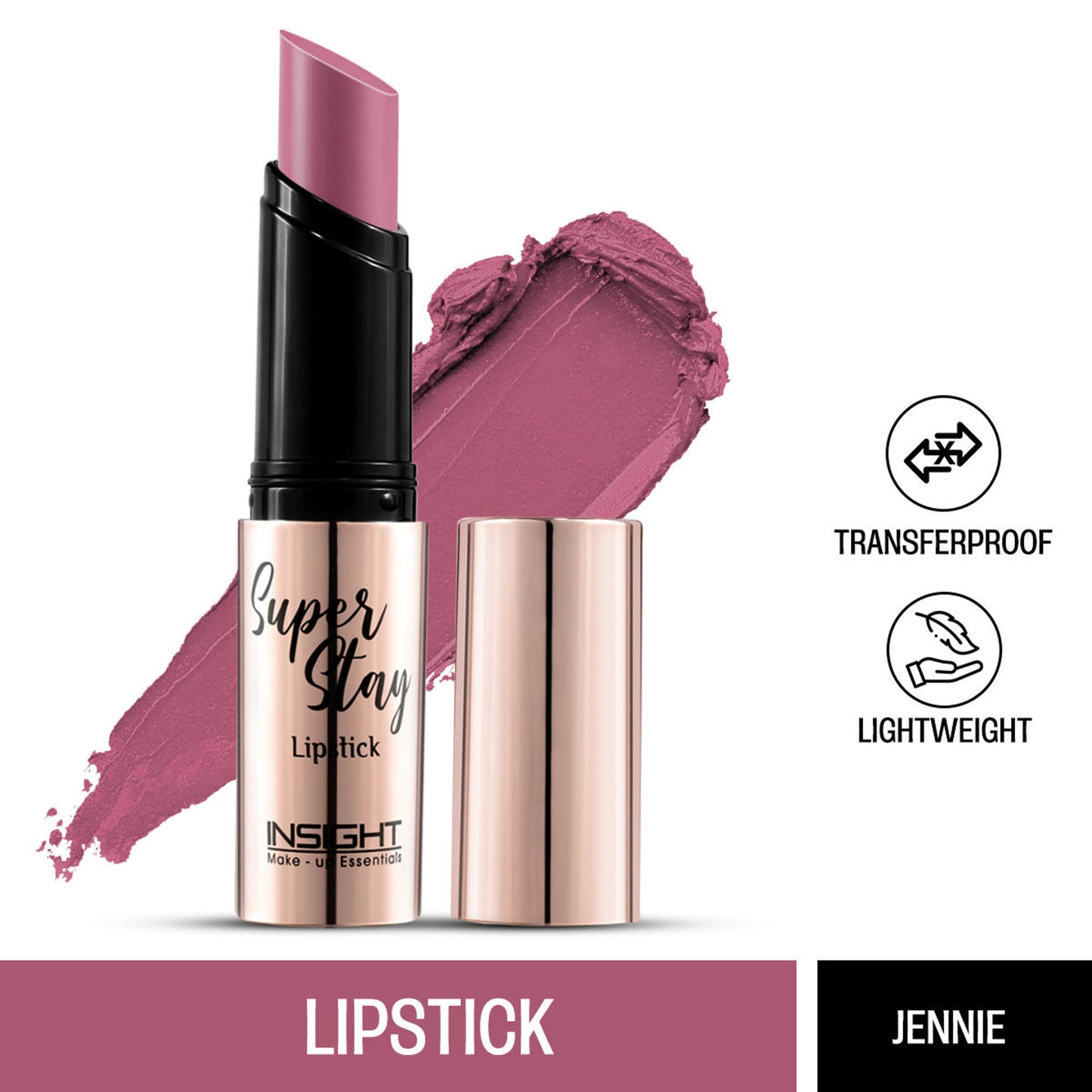 Insight Cosmetics Super Stay Lipstick, Long Lasting Lightweight Transferproof Formula - Jennie