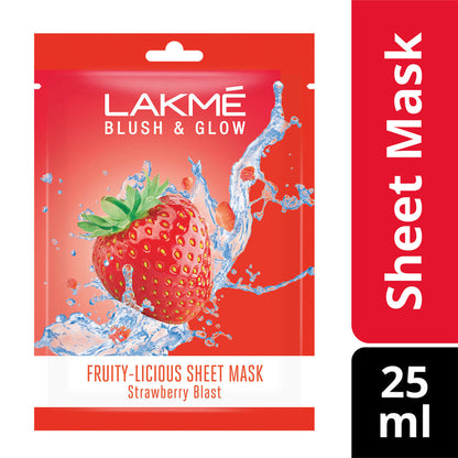 Lakme Blush & Glow Sheet Mask - Strawberry