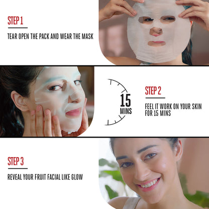Lakme Blush & Glow Sheet Mask - Strawberry