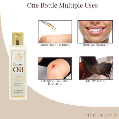 The Pure Story Natural Cold Pressed Coconut Hair Oil