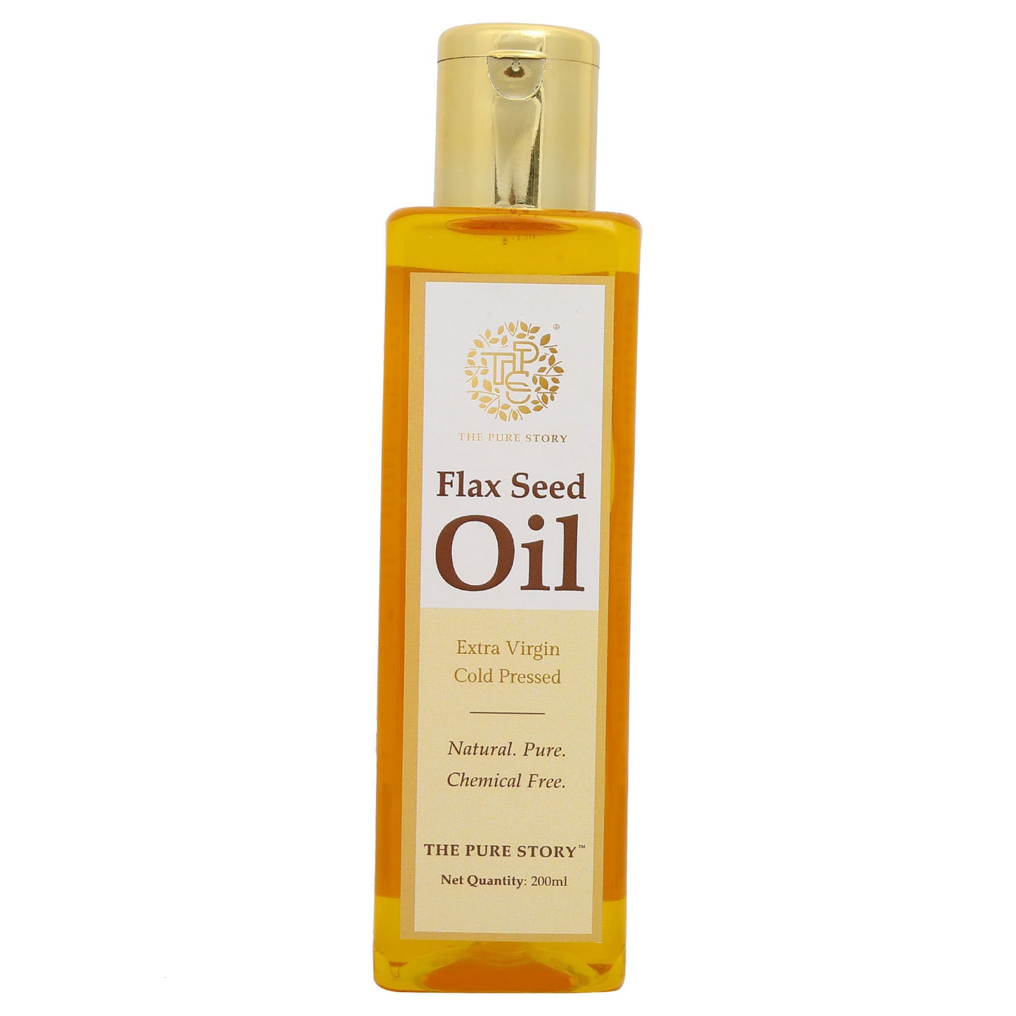 The Pure Story Natural Cold Pressed Flax Seed Oil for Hair & Skin Rich In Omega 3