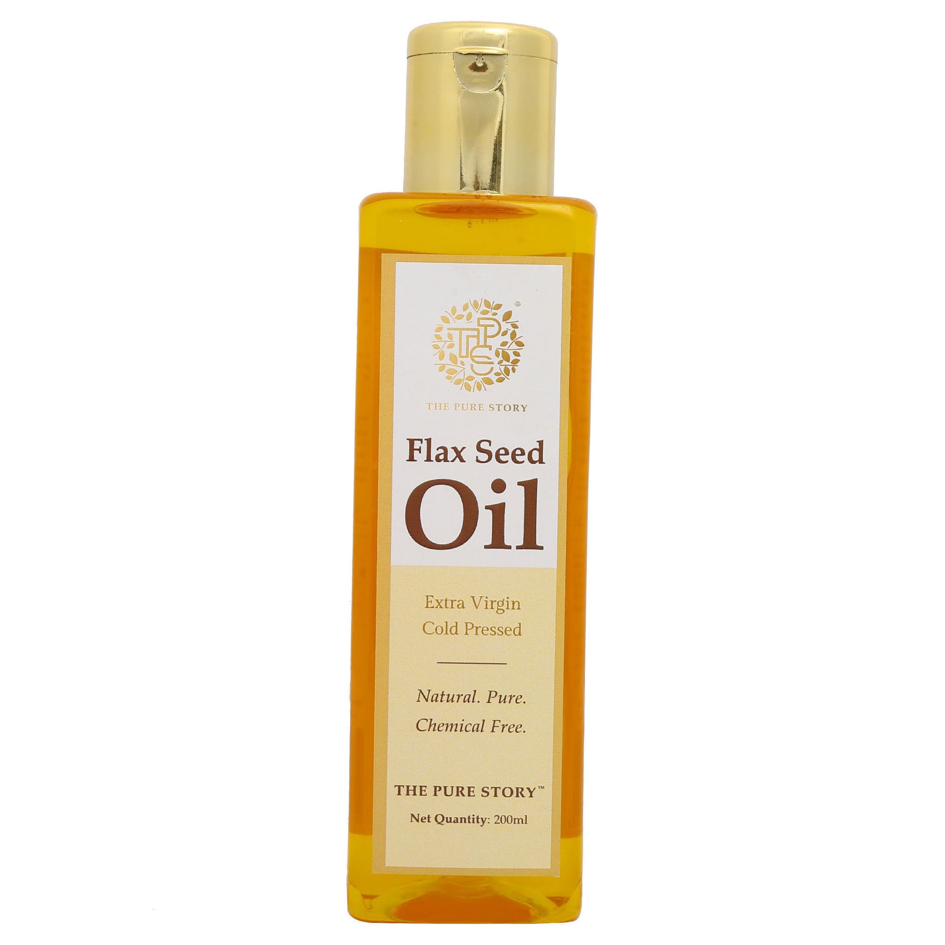 The Pure Story Natural Cold Pressed Flax Seed Oil for Hair & Skin Rich In Omega 3