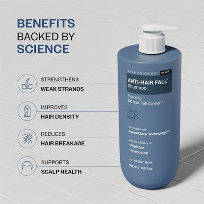 Bare Anatomy Anti-Hair Fall Shampoo 5X Hair Fall Control With Peptides