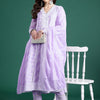 Dhiyona IE Ethnic Motifs Embroidered Pure Cotton Kurta with Trousers & Dupatta