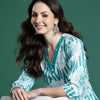 Dhiyona IE Floral Printed Pure Cotton Kurta with Trousers