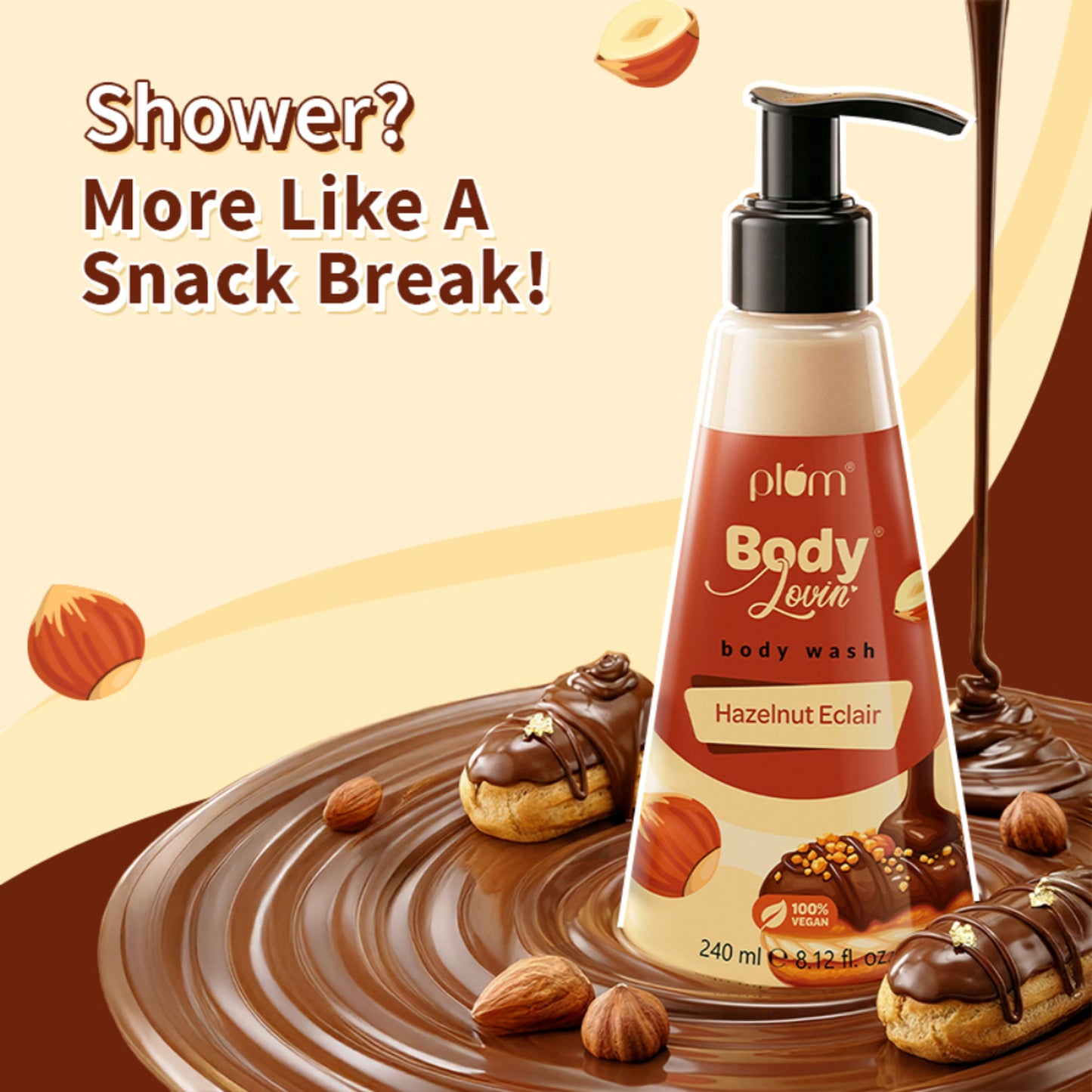 Plum BodyLovin' Hazelnut Eclair Body Wash | 240ml