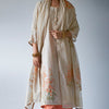 Women's Beige Woven Kurta Suit Set With Delicate Hand Work Detailing and Embroidery Placket