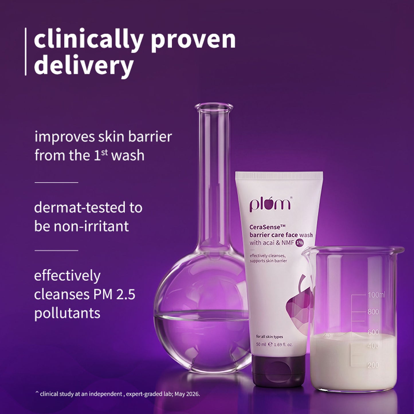 Plum CeraSenseTM Barrier Care Face Wash with Acai & 1% NMF
