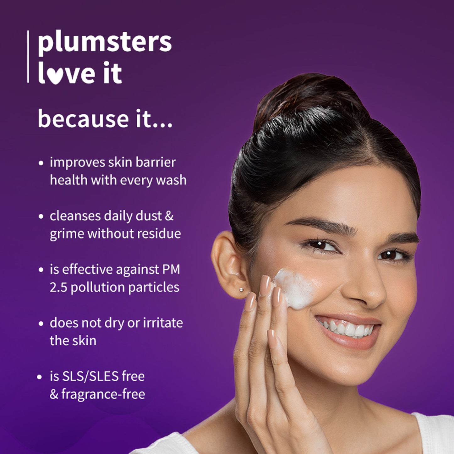 Plum CeraSenseTM Barrier Care Face Wash with Acai & 1% NMF