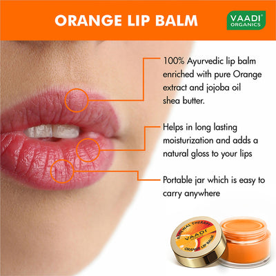 Vaadi Herbals Lip Balm with Orange & Shea Butter