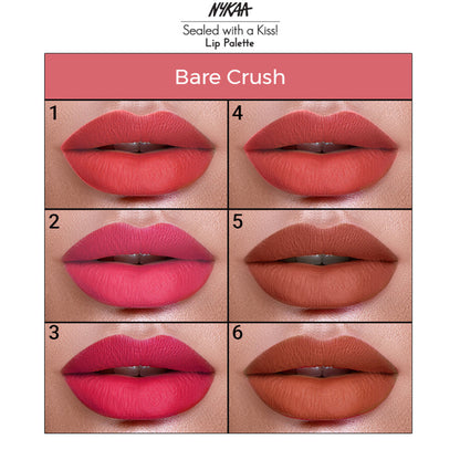 Nykaa Cosmetics Sealed with a Kiss! Lipstick Palette - Bare Crush 03