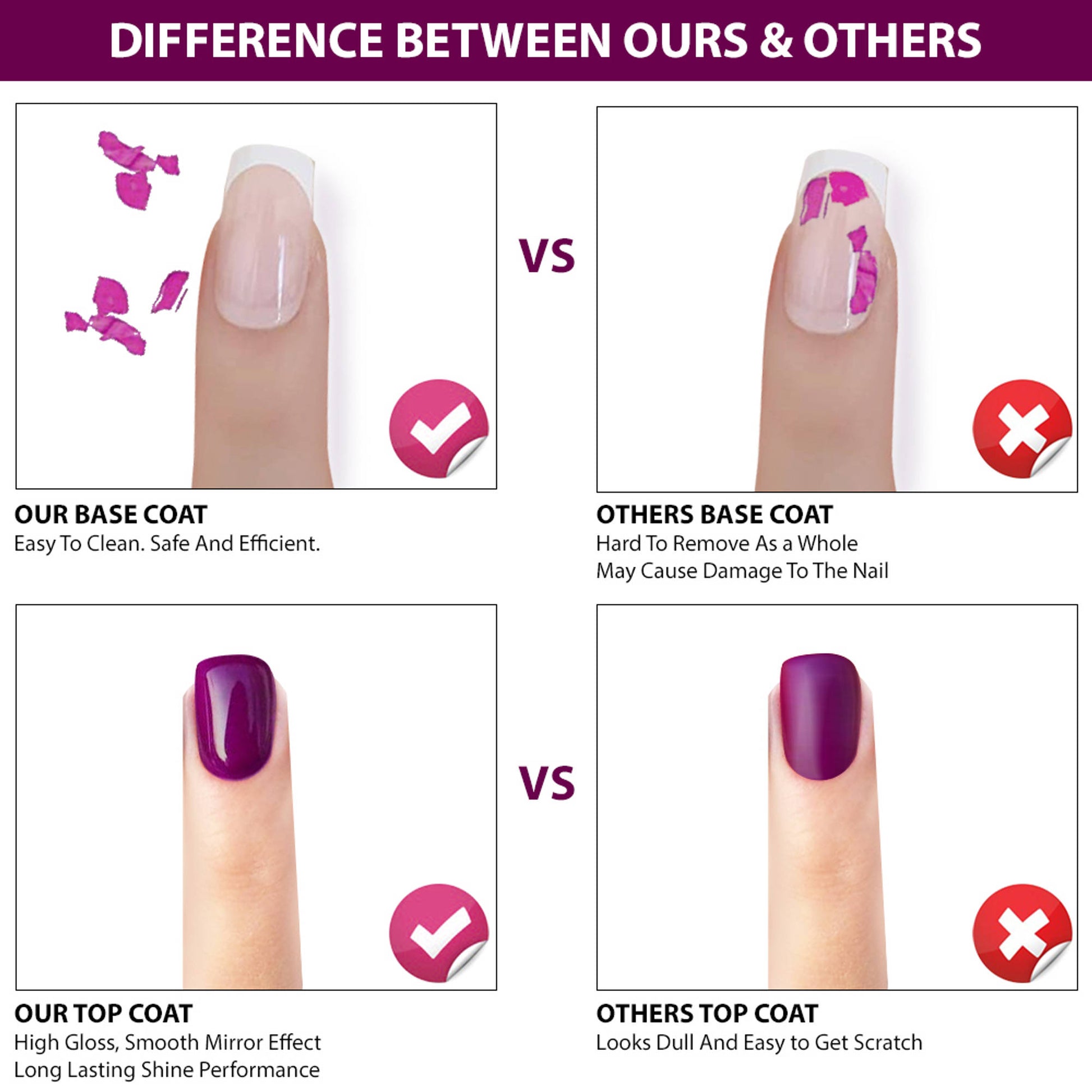 PERPAA Beauty Trendy Quick Dry Nail Polish - Set of 5