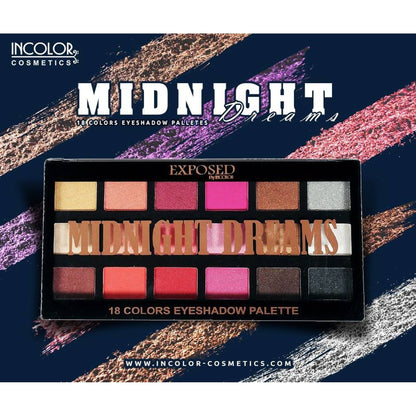 Incolor Exposed Midnight Dreams 18 Colors Eyeshadow Palette - 1