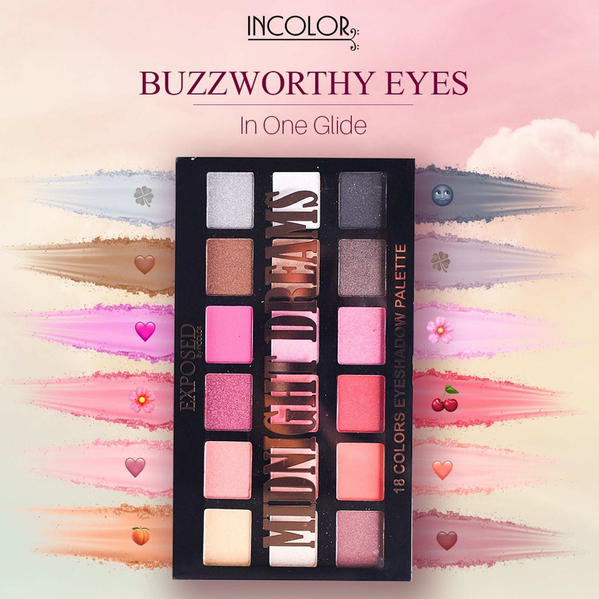Incolor Exposed Midnight Dreams 18 Colors Eyeshadow Palette - 1