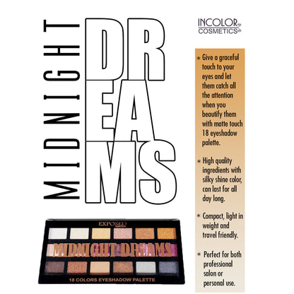 Incolor Exposed Midnight Dreams 18 Colors Eyeshadow Palette - 1