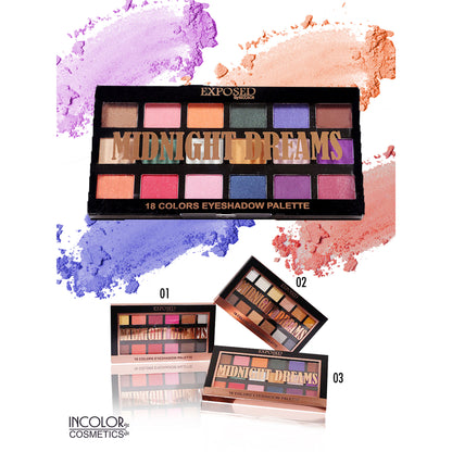 Incolor Exposed Midnight Dreams 18 Colors Eyeshadow Palette - 1