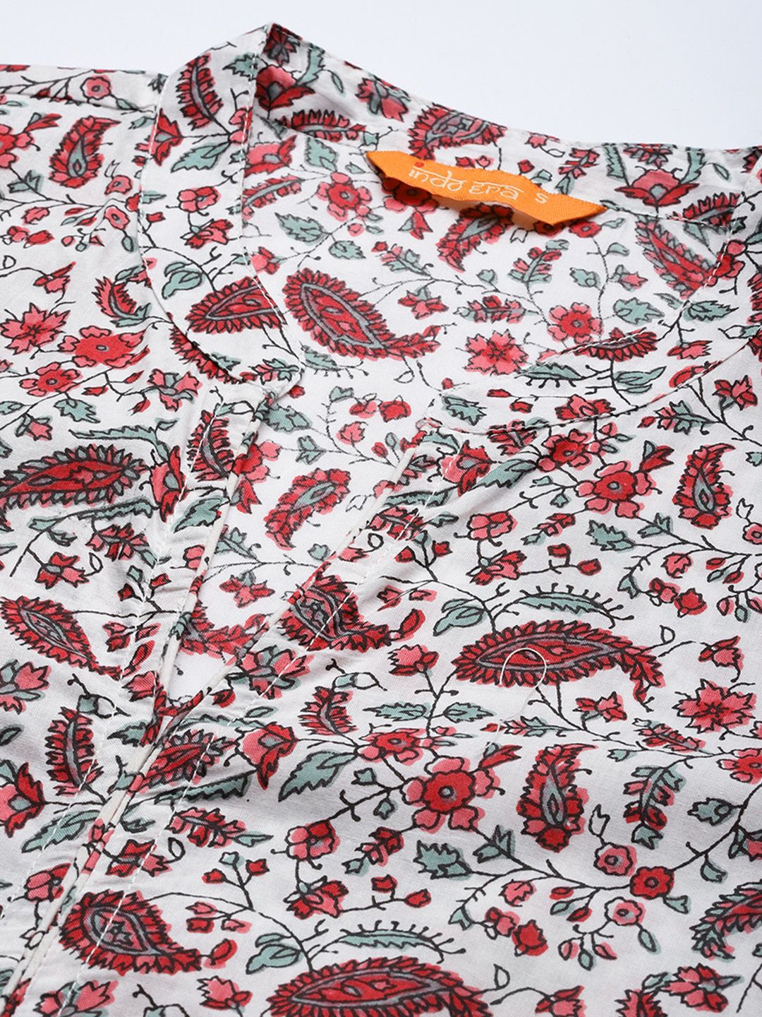 Paisley Printed Pure Cotton Kurta with Trousers