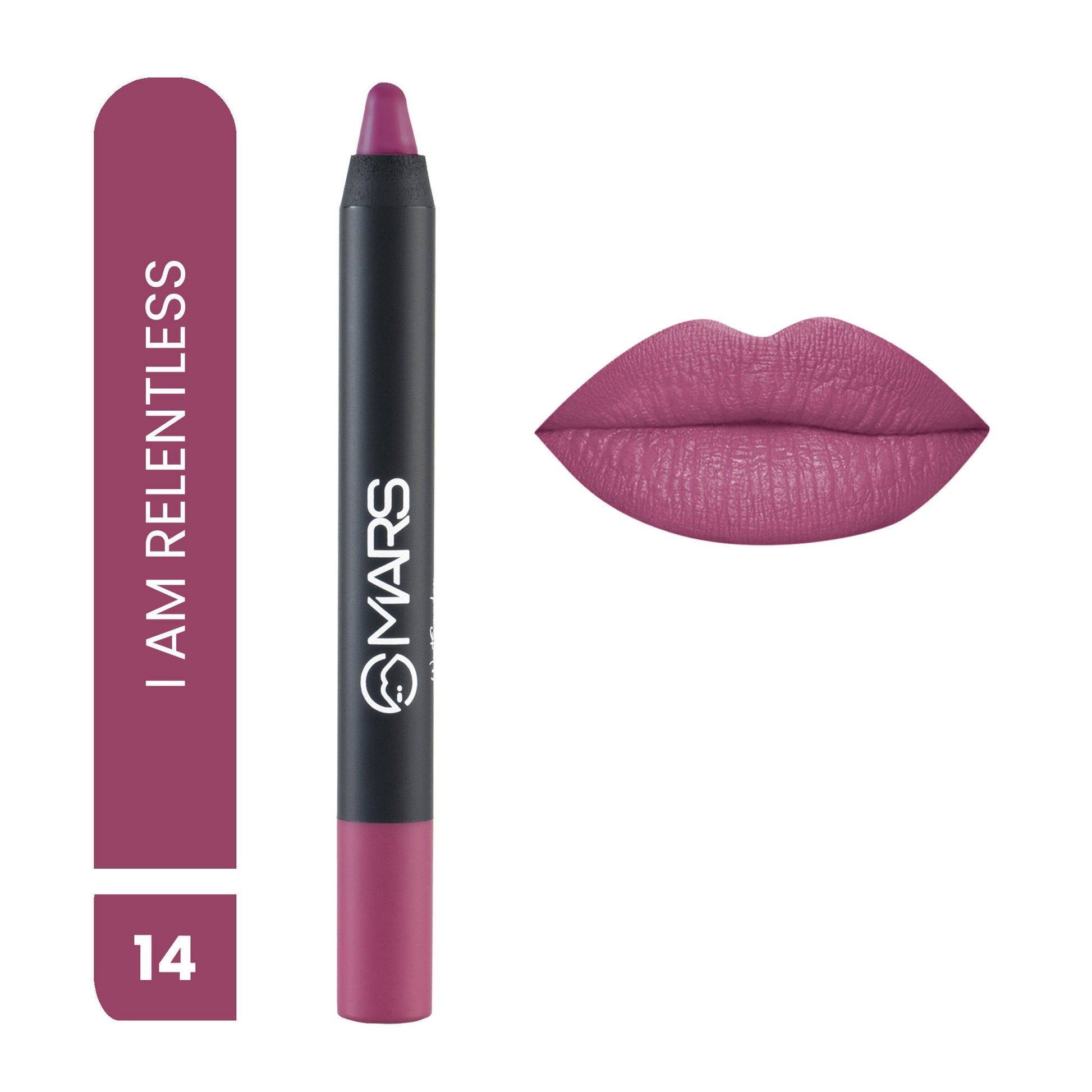 MARS Won't Smudge Won't Budge Lip Crayon - I Am Relentless