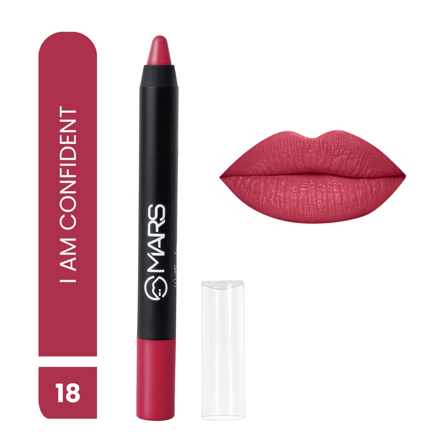 MARS Won't Smudge Won't Budge Lip Crayon - I Am Confident