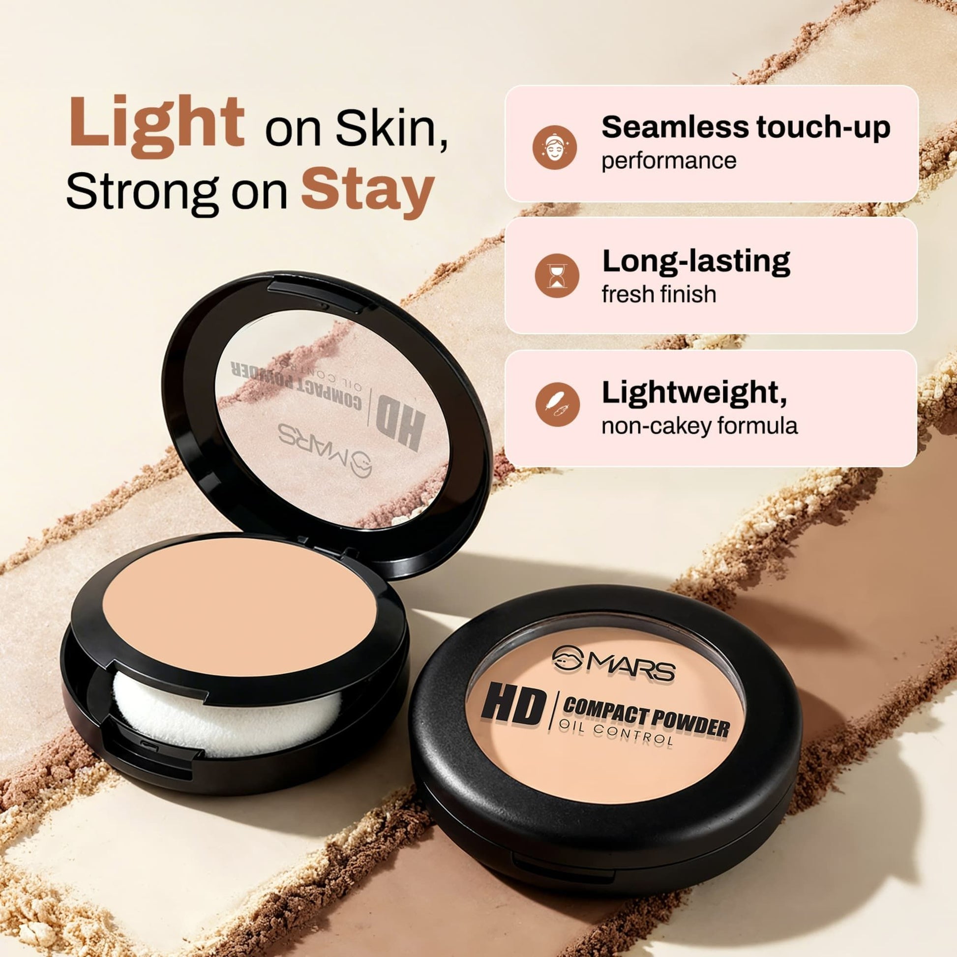 MARS HD Mattifying Compact Powder - 01-Icing