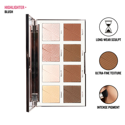 Daily Life Forever52 Essential Highlighter & Contour Powder Palette BKS003