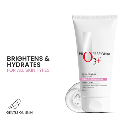 O3+ Brightening Face Wash with Cucumber & Aloe Vera Extract, All Skin Types