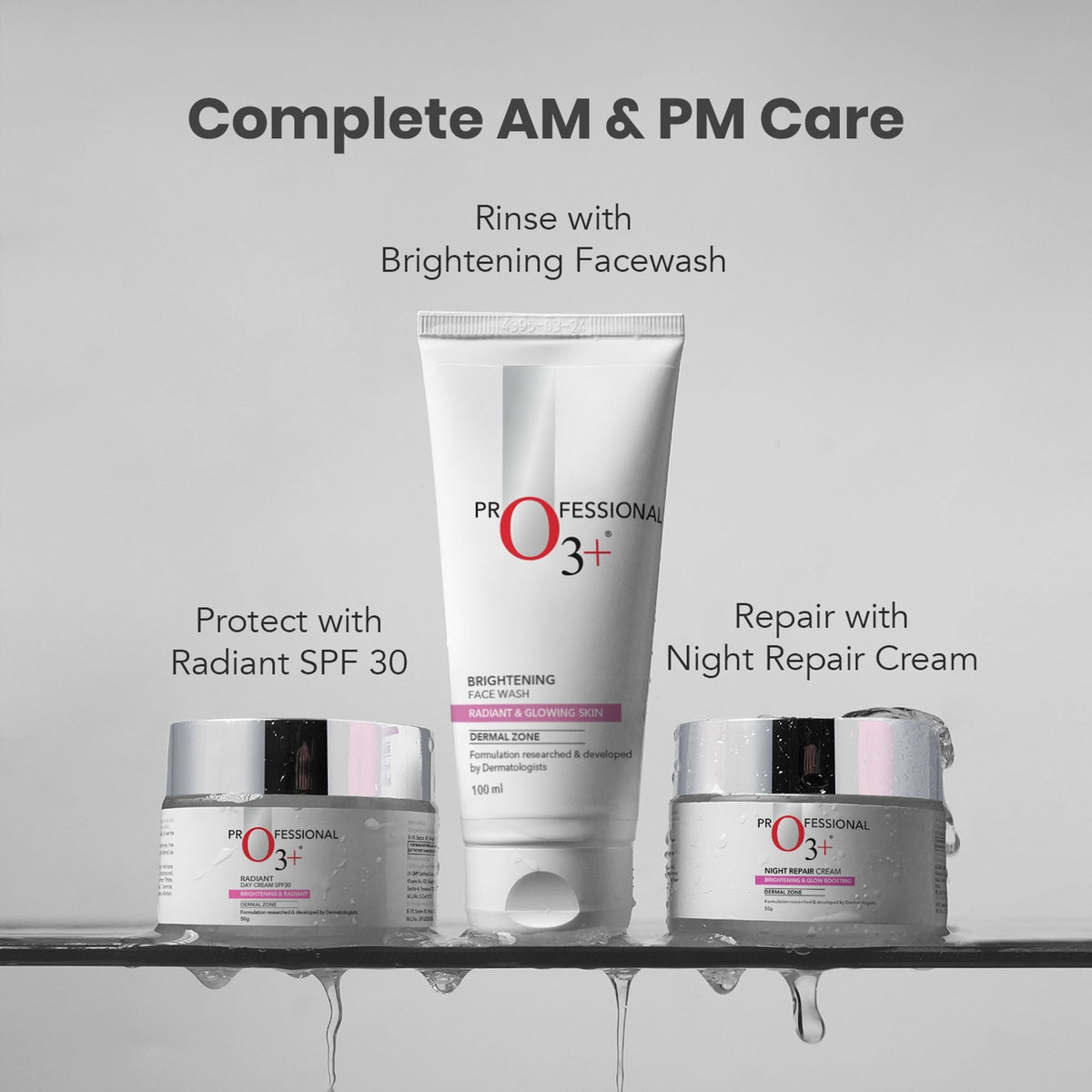 O3+ Brightening Face Wash with Cucumber & Aloe Vera Extract, All Skin Types