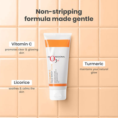 O3+ Vitamin C Face Wash Glow For Daily Brightening & Gentle Cleansing
